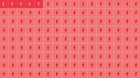 Social Facebook icons pattern on network background Vídeos de archivo 242450564