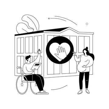 Social facilities abstract concept vector illustration. Stock Illustration