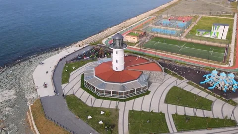 Social Facilities By The Sea Vídeo Stock 334550802