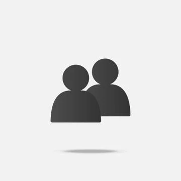 Social flat icon vector with shadow Stock Illustration