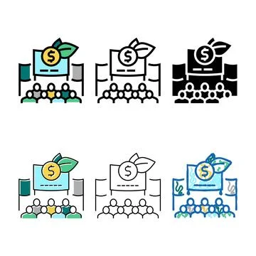 Social forms responsibility color icon vector Stock Illustration