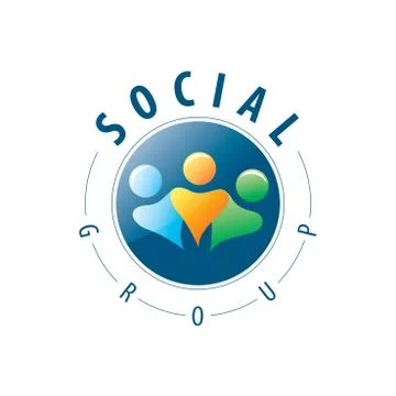 Social Group logo Stock Illustration
