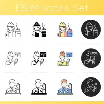Social groups icons set Stock-Illustration