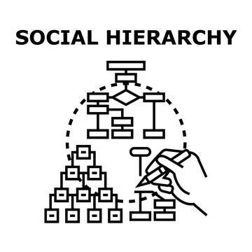 Social hierarchy concept developing a business structure chart Stock Illustration