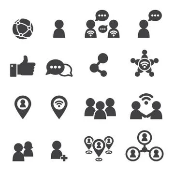 Social icon Illustrazione stock