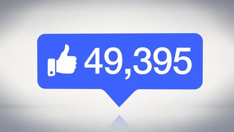 Social Like Icon Thumbs Up Hand Vector Sign Number Counter, 3D Symbol Animation Stock Footage 92823390