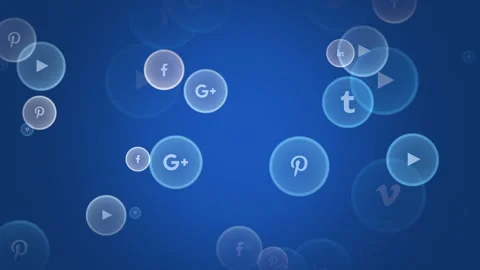 Social icons pattern on network background Stock Footage 171140729