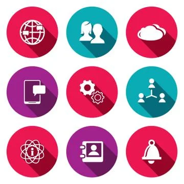 Social icons set Stock Illustration