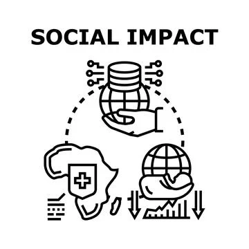 Social impact global development and innovation concept Stock Illustration