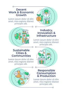 Social industrialization infographic vertical sequence Stock Illustration
