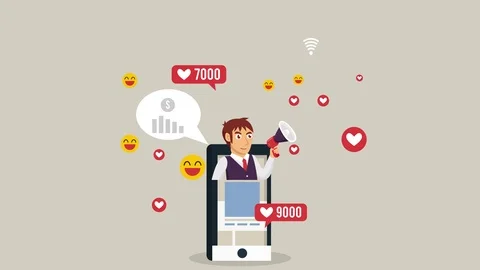 Social influencer marketing Stock Footage