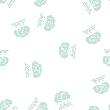 Social intelligence glyph seamless pattern Stock Illustration