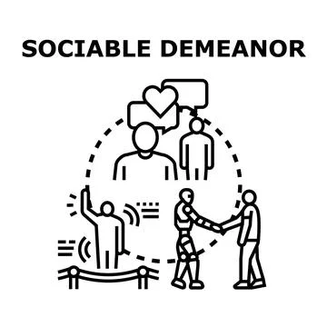 Social interaction between people and artificial intelligence Stock Illustration