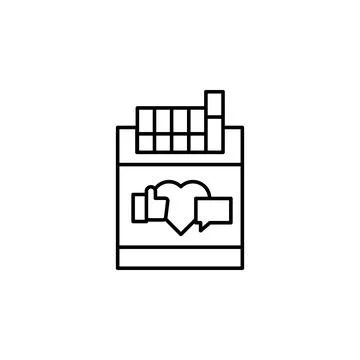 Social interaction icon. Element of social addict icon on white background Stock Illustration
