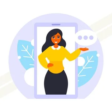 Social-interaction-online Stock Illustration
