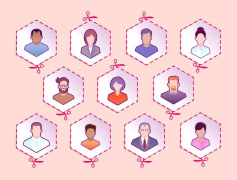 Social Isolation / Social Distancing Stock Illustration