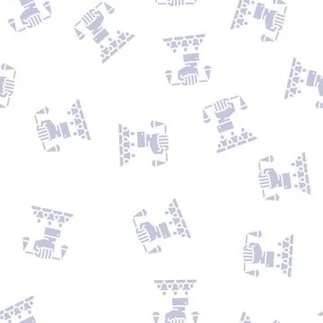 Social justice glyph seamless pattern Stock Illustration