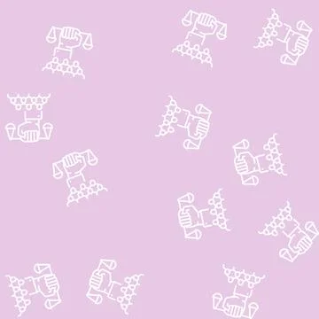 Social justice line seamless pattern Stock Illustration