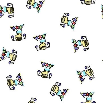 Social justice vector seamless pattern 库存插图