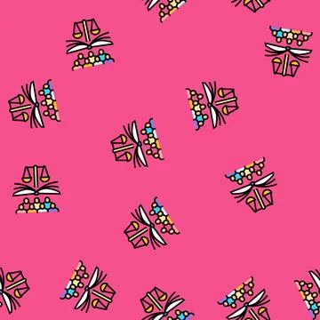Social justice vector seamless pattern Stock Illustration