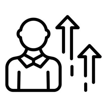 Social level up icon outline vector. Business corporate Stock Illustration