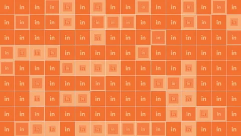 Social LinkedIn icons on network background Stock Footage 164815191