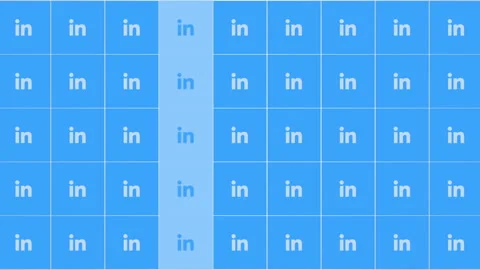 Social LinkedIn icons pattern on network background 스톡 동영상 195506199