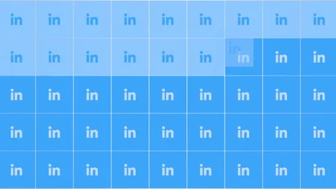 Social LinkedIn icons pattern on network background 스톡 동영상 195674056