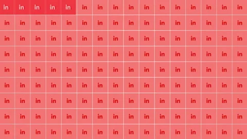 Social LinkedIn icons pattern on network background 스톡 동영상 221305905