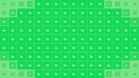 Social LinkedIn icons pattern on network background 스톡 동영상 242422083
