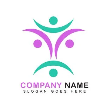 Social logo vector design Illustrazione stock