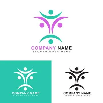 Social logo vector Stock Illustration