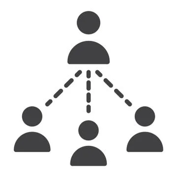 Social marketing network solid icon, business Stock Illustration