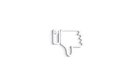 Social media 3D shadow icon design isolated on white background. Outline web Vídeo Stock 153802780