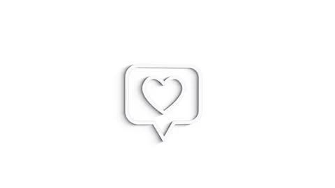 Social media 3D shadow icon design isolated on white background. Outline web Stockbeeldmateriaal 153806387