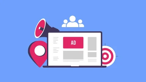 Social media advertising explodes web traffic, social media advertising Stock Footage 323033757