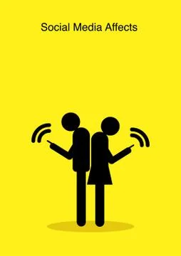 Social Media Affects Stock Illustration