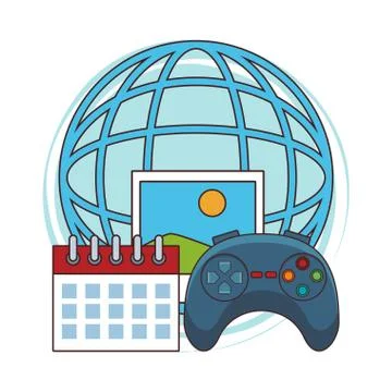 Social media and app elements Stock Illustration