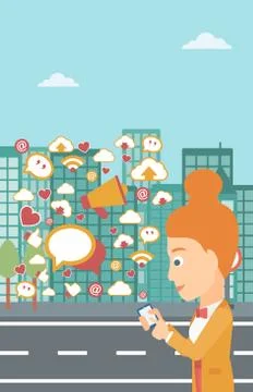 Social media applications Stock Illustration
