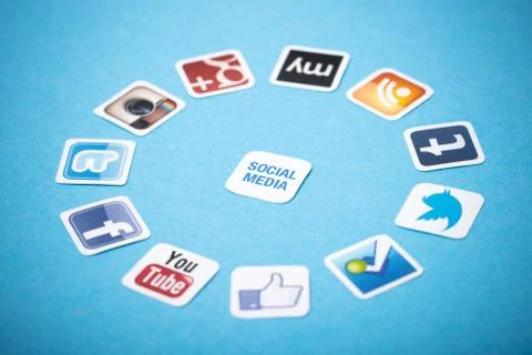 Social media apps Stock Photos