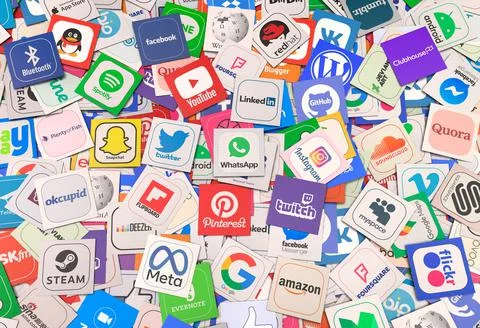 Social media background Stock Illustration