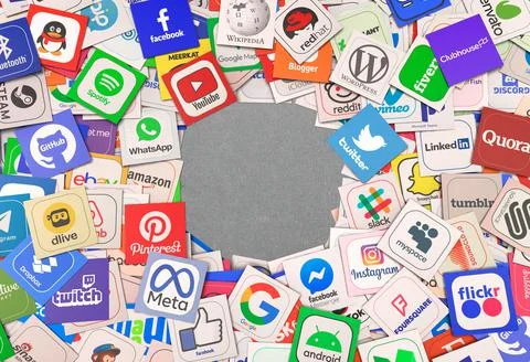 Social media background Illustrazione stock