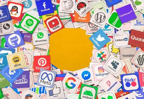 Social media background Illustrazione stock