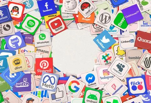 Social media background Illustrazione stock