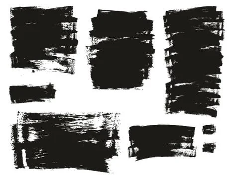 Social Media Background Set Flat Sponge Thin Artist Brush Background High Det Illustrazione stock