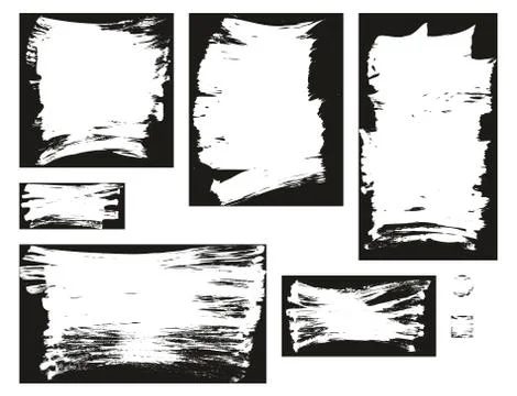 Social Media Background Set Of Flat Fan Brush Thin Long Background High Detai Stock Illustration