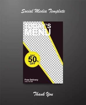Social media banner for food and drink business Stock Illustration