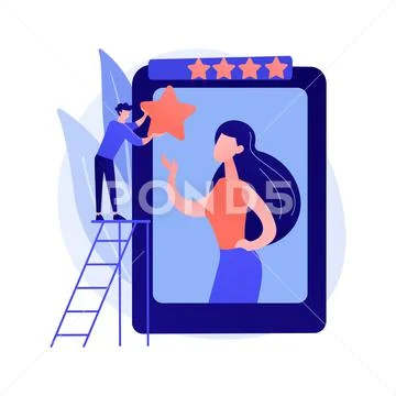 Social media blogging vector concept metaphor. Stock Illustrationen