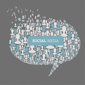 Social media bubble speech concept. vector, eps10 스톡 일러스트