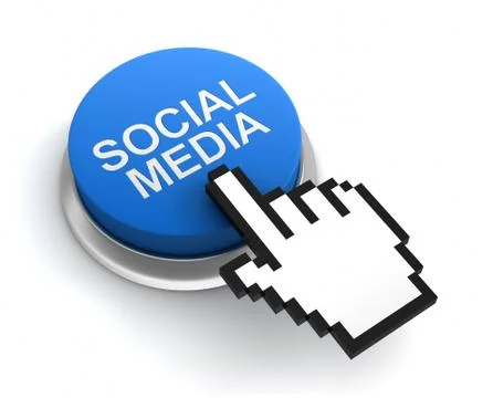 Social media button concept  3d illustration Stock Illustration